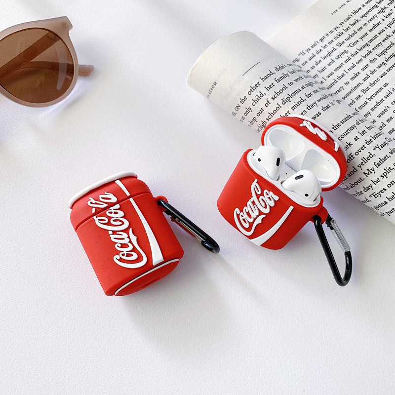 Vỏ Đựng Bảo Vệ Hộp Sạc Tai Nghe Airpods 1 / 2 Hình Lon Coca-Cola