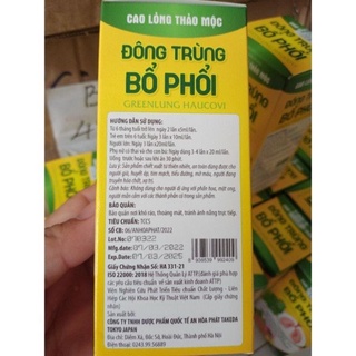 siro đông trùng bổ phổi ( chai 100ml)