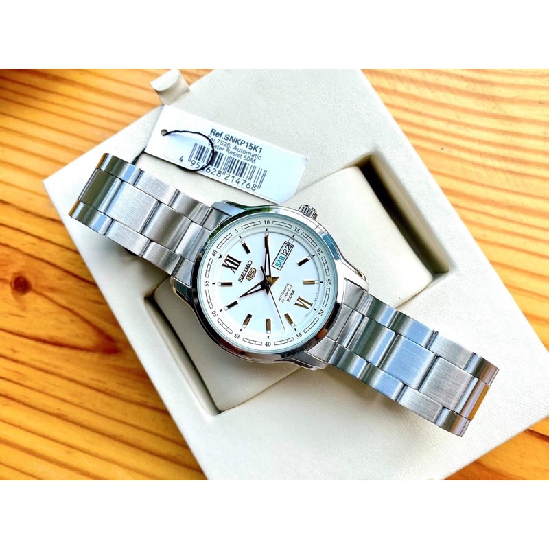 Đồng hồ nam dây thép SEIKO 5 Automatic SNKP15K1 Silver