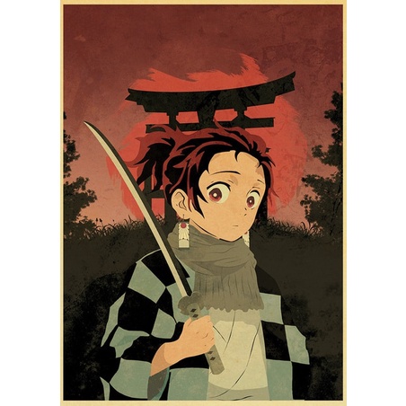 Tranh Dán Nhật Bản Phim Demon Slayer Mugen Tàu Anime Poster Kimetsu No Yaiba: mugen Ressha-Tranh Nghệ Thuật Ms: 344