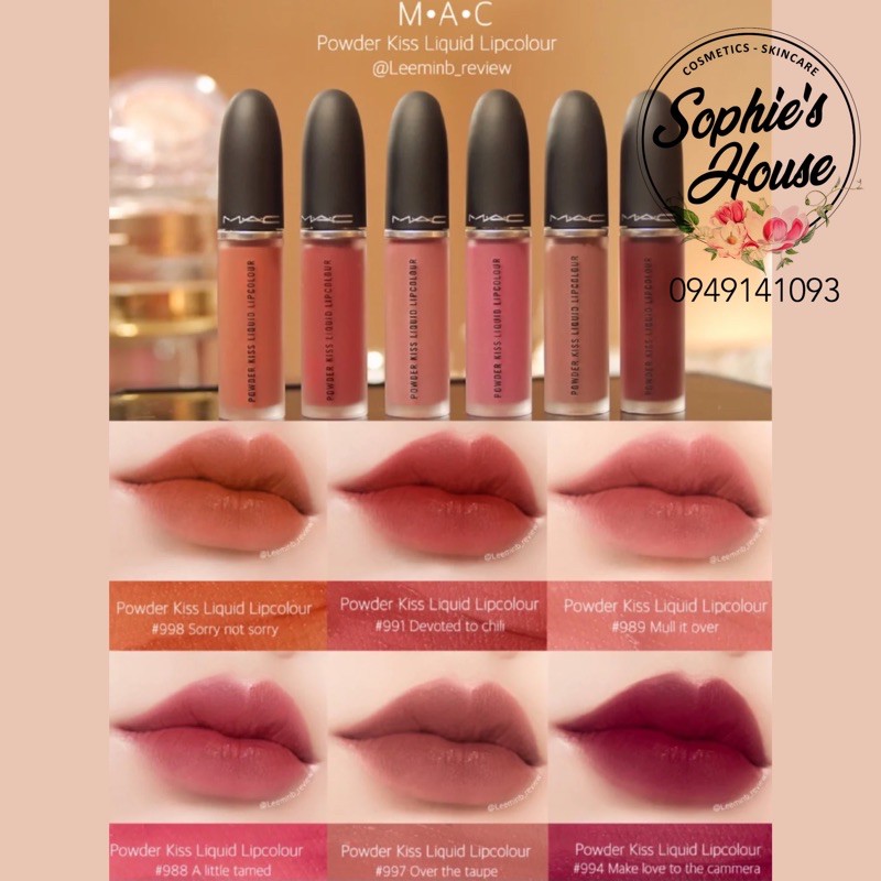 Son kem MAC Powder Kiss Liquid 982 / 983 / 987 / 988 / 989 / 991 / 997 / 998 | BigBuy360 - bigbuy360.vn