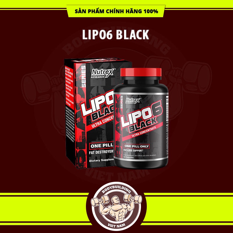 Đốt Mỡ Giảm Cân Cực Mạnh NUTREX RESEARCH LIPO 6 ULTRA CONCENTRATE 60 Viên