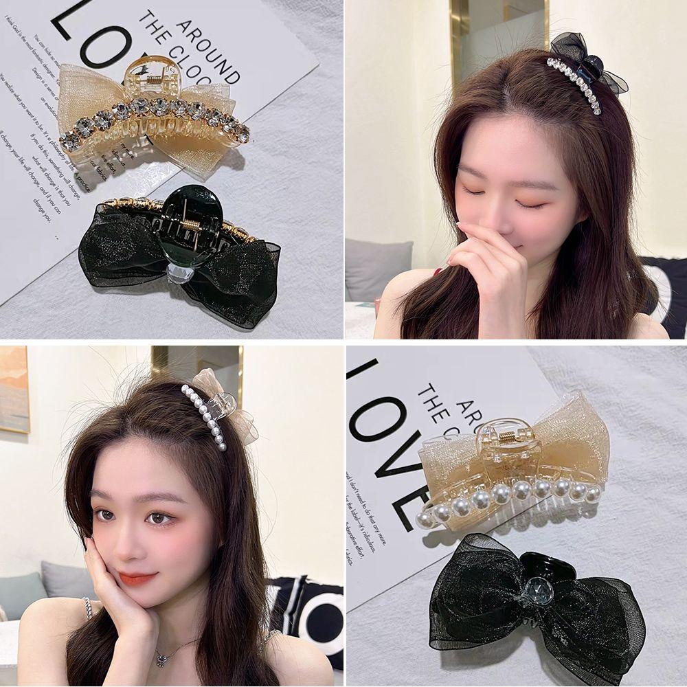 LEILY Kẹp Tóc Dạng Lưới Thời Trang Thanh Lịch Cho Nữ