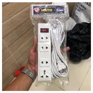 Ổ cắm điện 4 lỗ 2 chấu 1 công tắc