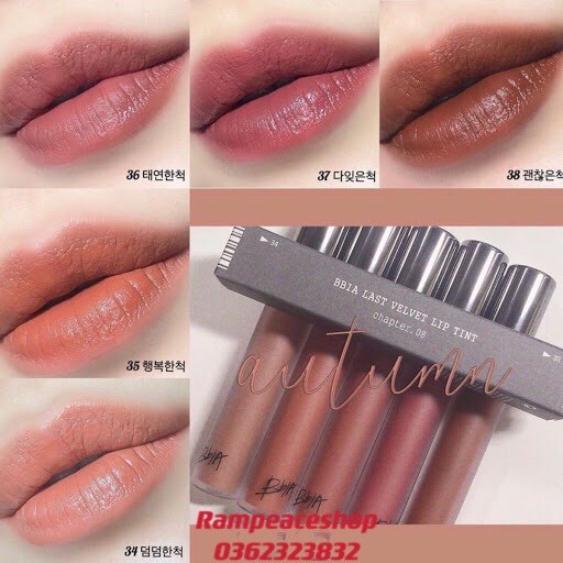 Son Kem Lì BBia Last Velvet Lip Tint Ver 8 - FEELING SERIES