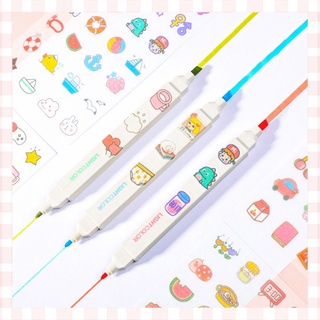 Set 6 cây bút dạ quang hightlight pastel 2 đầu