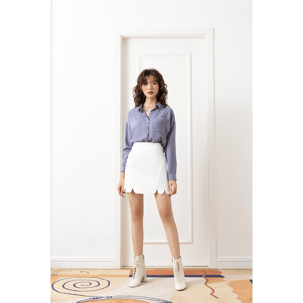 Áo sơ mi nữ lụa dài tay công sở hàn quốc có túi trước ngực ASW0829 - 92 Wear | BigBuy360 - bigbuy360.vn