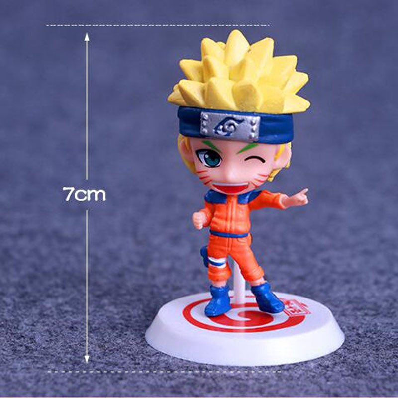 Set 6 Mô Hình Nhân Vật Hoạt Hình Naruto Sakura Kakashi Sasuke