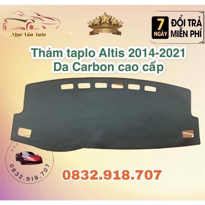 Thảm Taplo Da Altis 2014 - 2021 Da carbon cao cấp