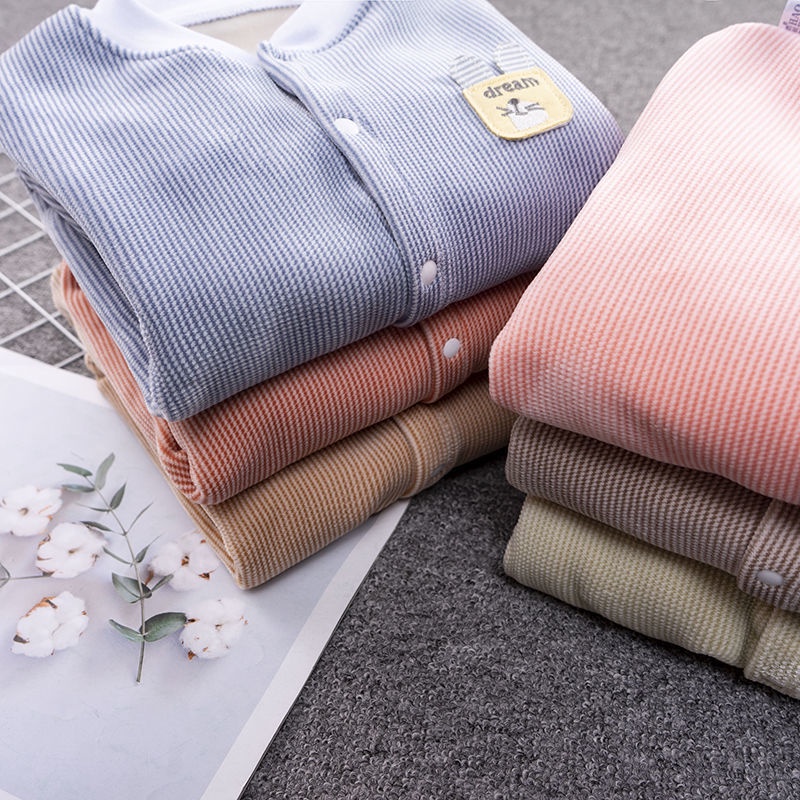 Bộ Áo Liền Quần Phối Lông Dễ Thương Thời Trang Thu Đông Cho Bé Sơ Sinh