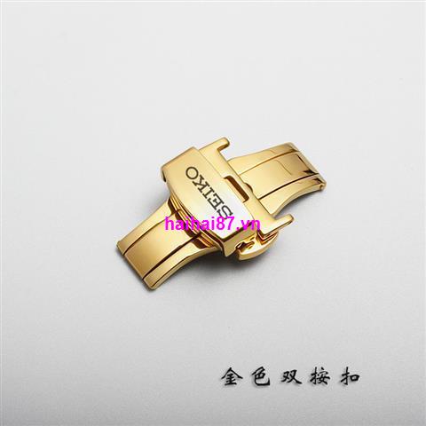 Dây Đeo Đồng Hồ Khóa Đôi Bằng Thép Cao Cấp Cho Seiko
