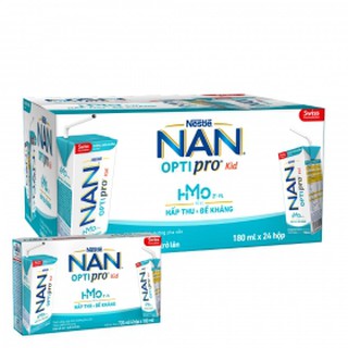 Thùng sữa dinh dưỡng pha sẵn nestle nan optipro kid 180ml - 6 lốc