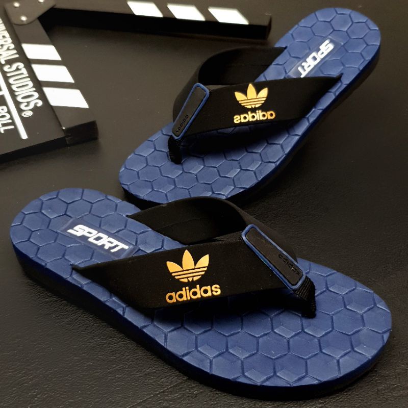 Dép Kẹp ADIDAS Thái Lan cao cấp Đế TPR quai nhung siêu bền nhẹ (Đen)