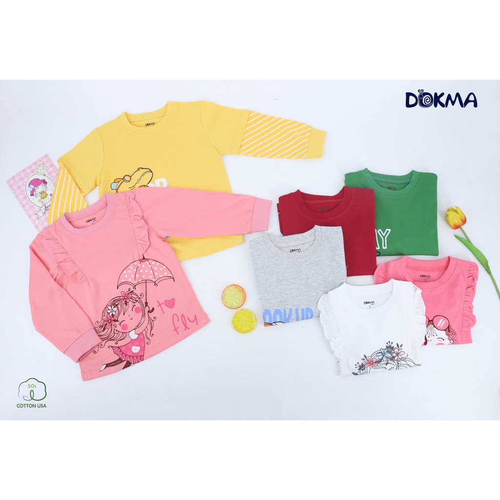 Dokma - Áo cổ tròn dài tay BT+BG (2-6Y ) DA500