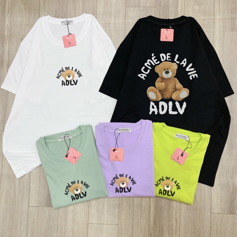 Áo Thun Tay Ngắn UNISEX IN DECAL 2 MẶT TO ADLV GẤU - Hình chụp thật (Đủ size M-L-XL-XXL)