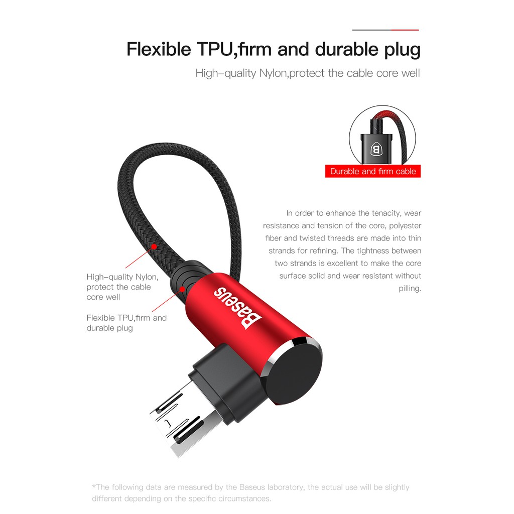 Baseus Có Thể Đảo Ngược Micro Cáp USB 2A  Dữ Liệu Sync Cáp Microusb Cho Samsung S7 Cạnh S6 Xiaomi