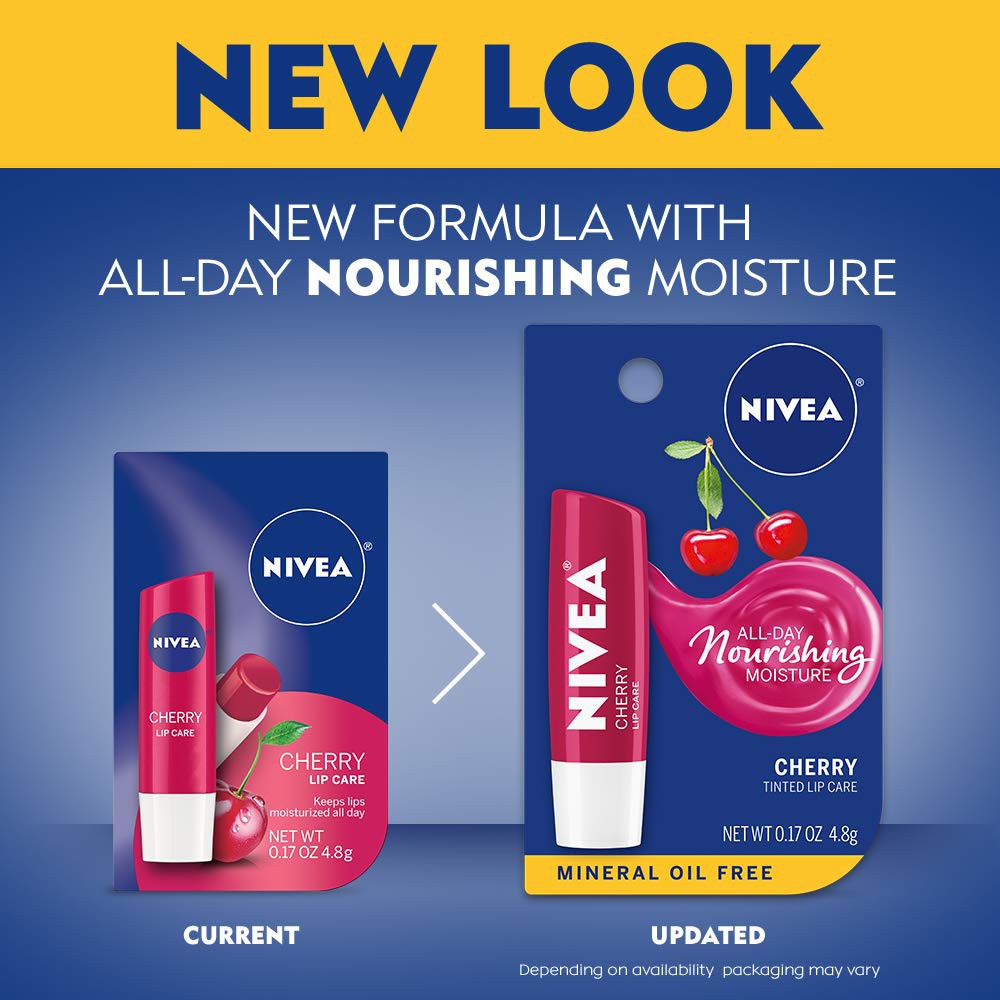 Son dưỡng môi NIVEA Cherry Lip Care 0.17 Ounce Carded Pack 4,8g (Mỹ)