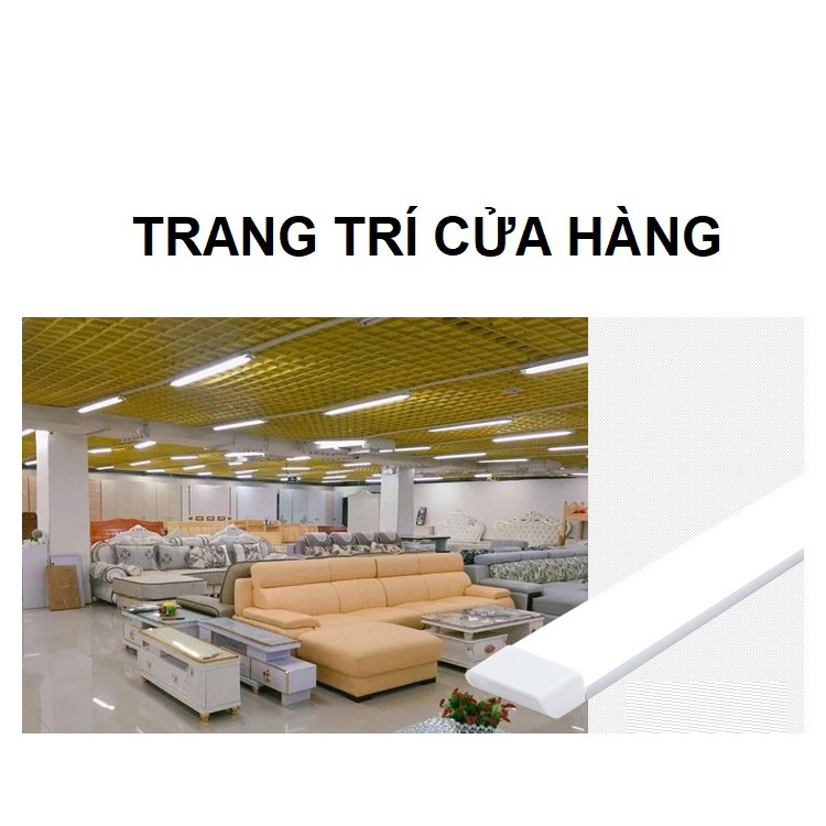Combo 2 bộ đèn bán nguyệt 60W đầu vuông 120cm - ánh sáng trắng (đế nhôm dày + mica cứng tản quang - bảo hành 2 năm) | BigBuy360 - bigbuy360.vn