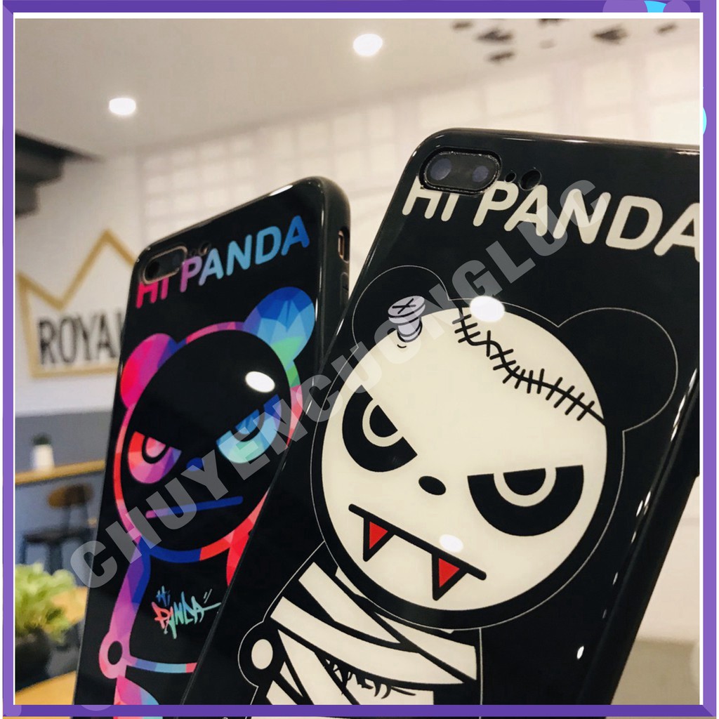 [HOT] Ốp Lưng Kính Cường Lực Panda Mặt Quỷ