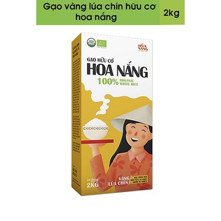 Gạo vàng lúa chín hữu cơ hoa nắng