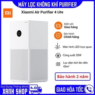 Máy lọc không khí Air Purifier 4 Lite lọc 99% vi khuẩn, loại bỏ bụi mịn - Máy lọc không khí Xiaomi chính hãng