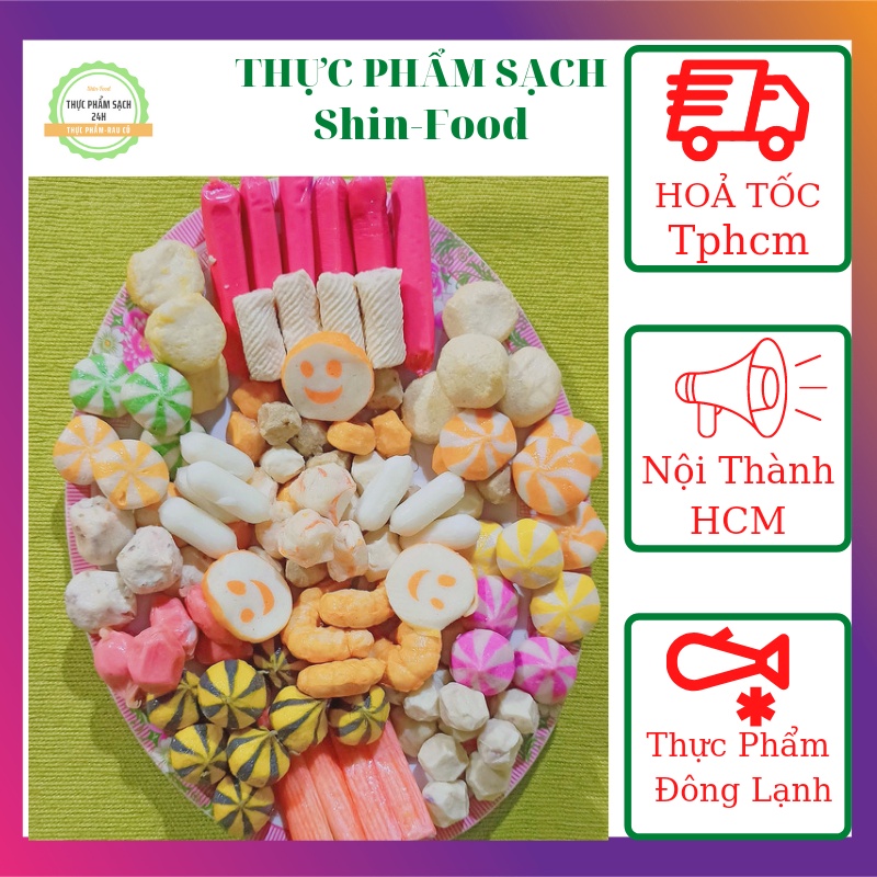 Combo set thả lẩu viên thả lẩu mix vị 20 loại ngon đặc biệt thực phẩm sạch SHINFOOD
