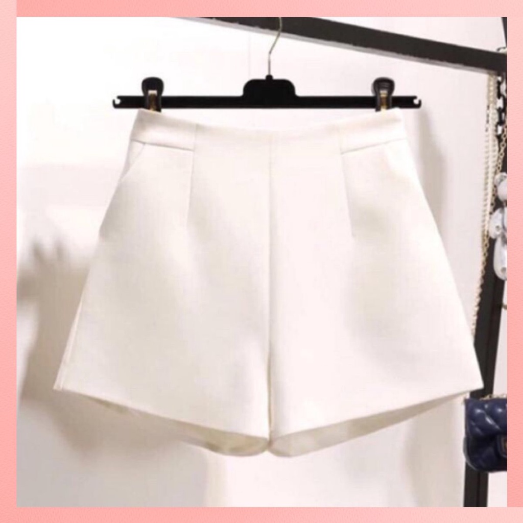 Quần shorts đùi cạp cao