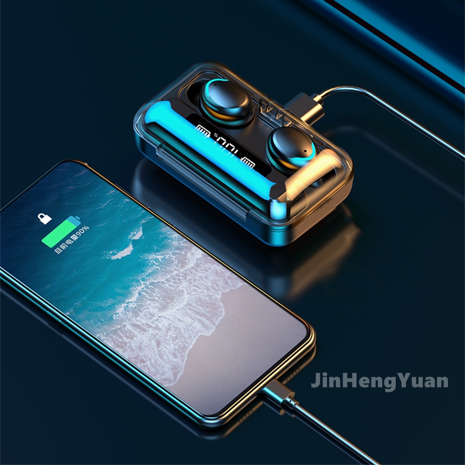 Tai Nghe Bluetooth Không Dây F9 5 9d Chống Nước Có Micro Chất Lượng Cao