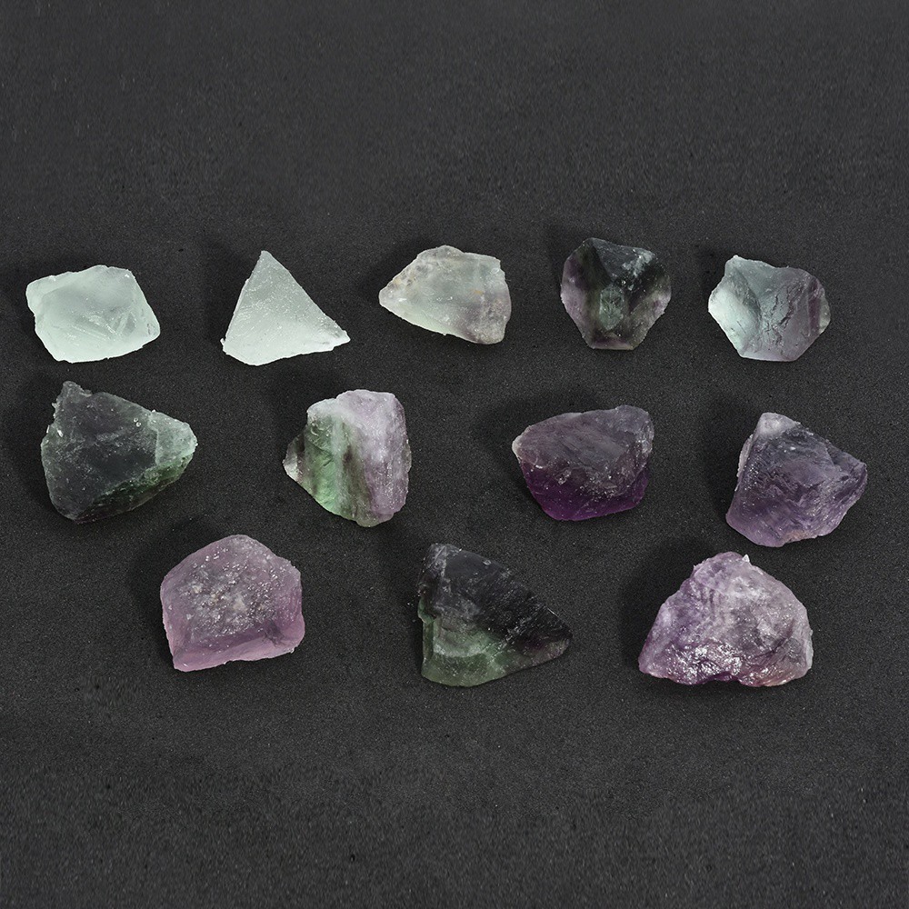 1pc Đá fluorite tự nhiên độc đáo để trang trí