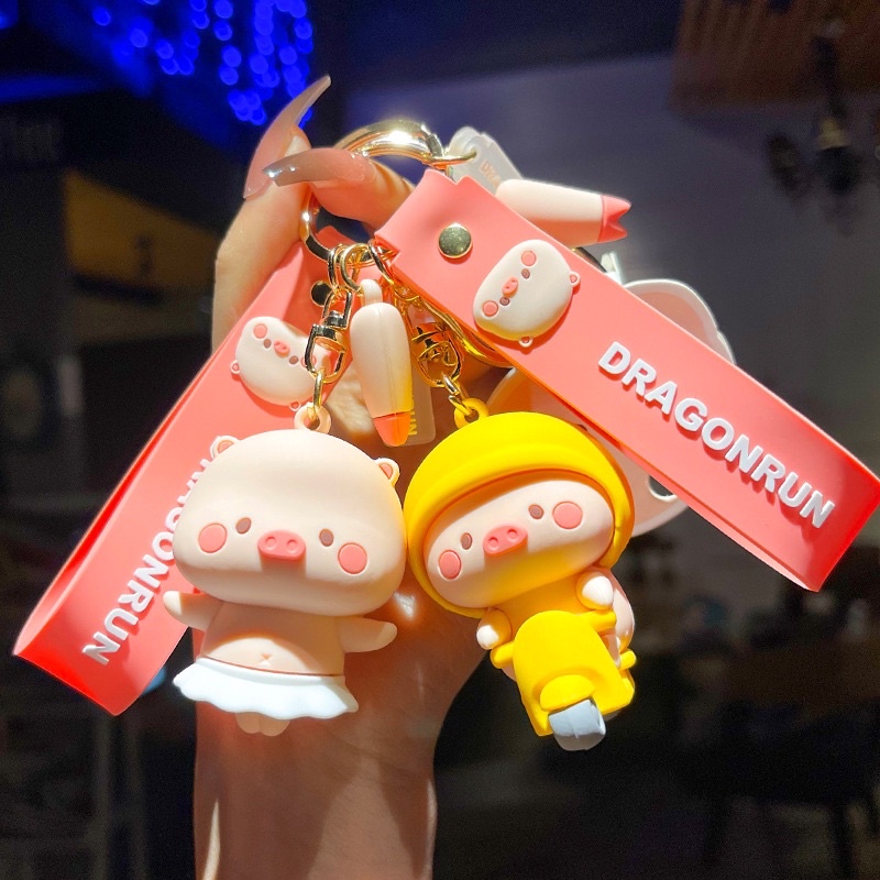 Móc Khoá Heo Đi Xe Máy A73, Móc Chìa Khoá Lợn Con Đáng Yêu