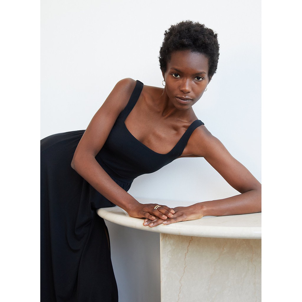 Đầm maxi Wilfred Market 84657 dáng xòe có túi