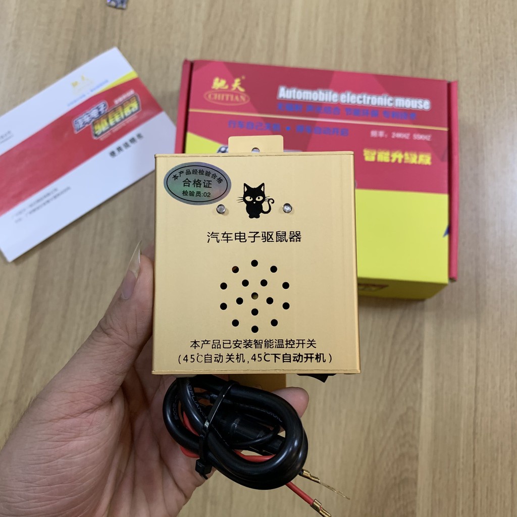 Máy Đuổi Chuột Sóng Âm Chuyên Dụng Cho Xe Hơi - Thương Hiệu ChiTian Sử Dụng Điện 12V