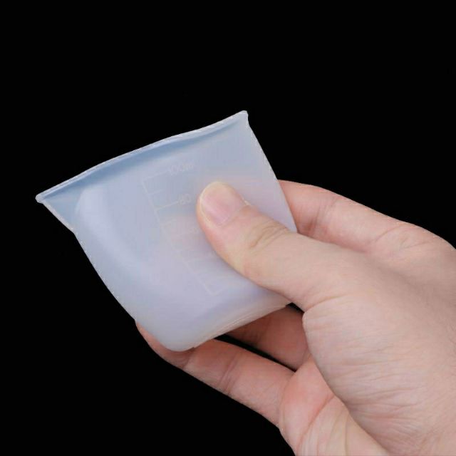 Cốc silicon và nhựa 100ml và 250ml chia vạch dùng trong resin, mỹ phẩm