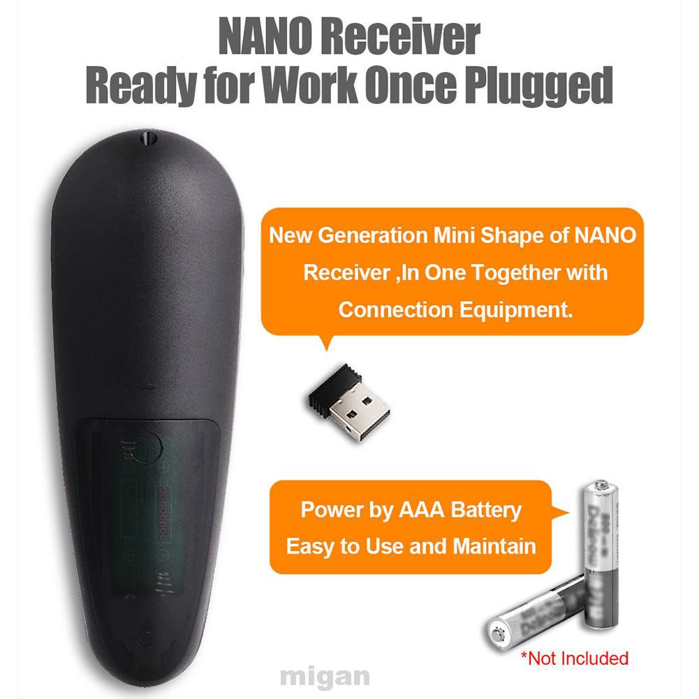 G30 Universal Wireless Battery Powered Mini Portable Voice Control 2Key 33Key Air Mouse
