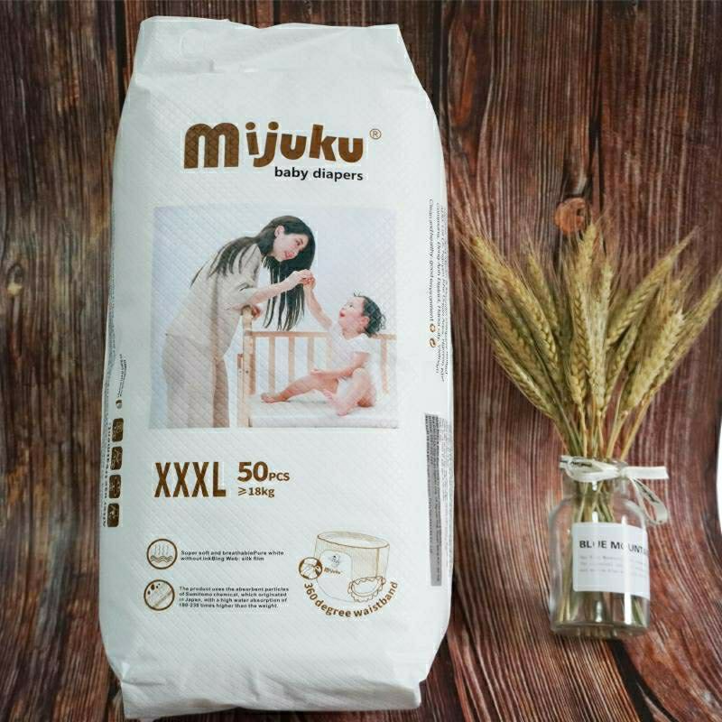 [MẪU MỚI] Tã Quần/ Tã Dán Cao Cấp MIJUKU S50 M50, L50, XL50, XXL50, XXXL50  Siêu Thấm Hút, Mỏng Nhẹ