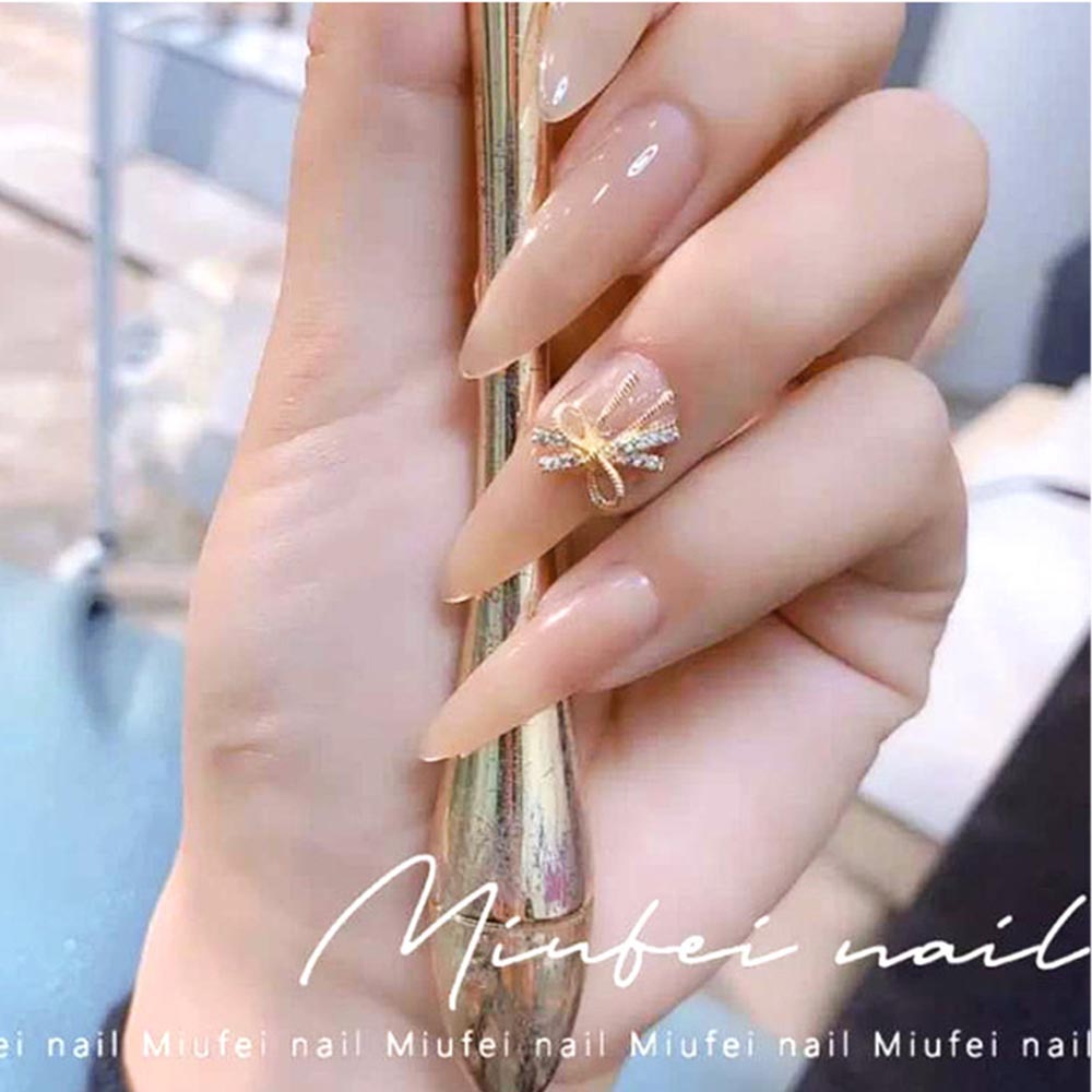 Phụ kiện trang trí móng tay họa tiết nơ/hoa/bướm 3D sáng tạo tự làm