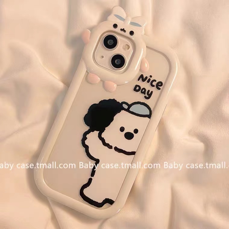 Ốp Điện Thoại Dẻo Trong Suốt Họa Tiết Hoạt Hình Gấu / Chó Yugui Dễ Thương Chống Sốc Cho iPhone 13 12 11 Pro Max