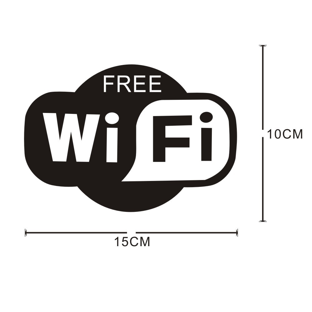 Miếng Dán Tường Trang Trí Hình Logo Wifi Độc Đáo Nhiều Màu