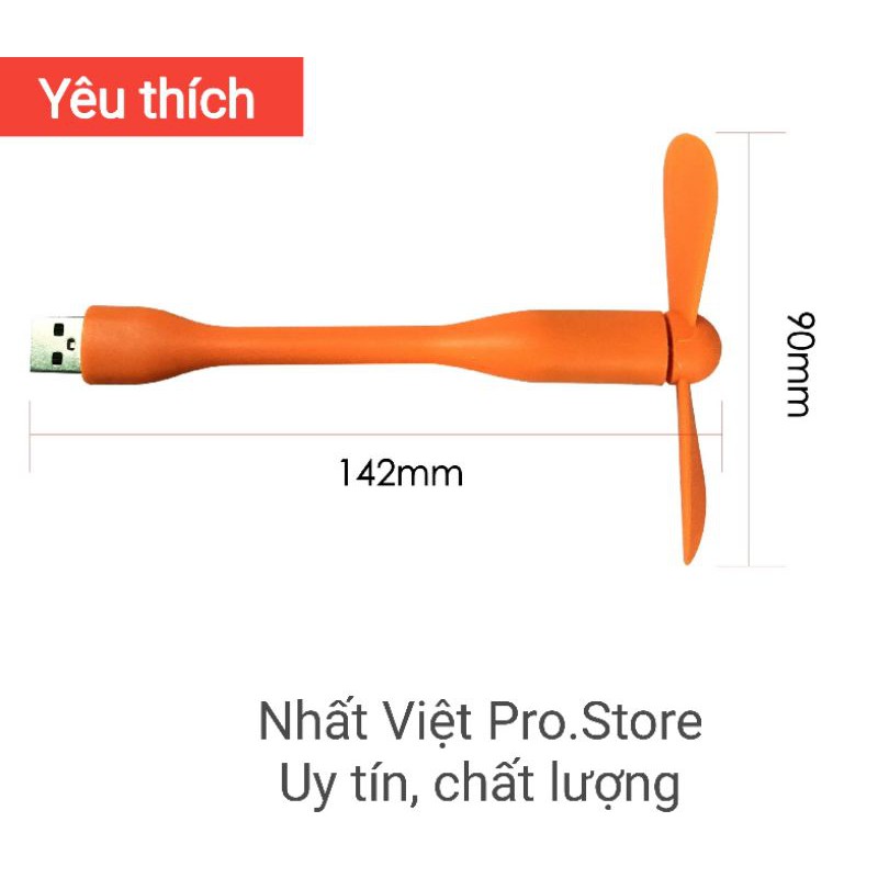Quạt USB Mini 2 Cánh siêu dẻo | BigBuy360 - bigbuy360.vn