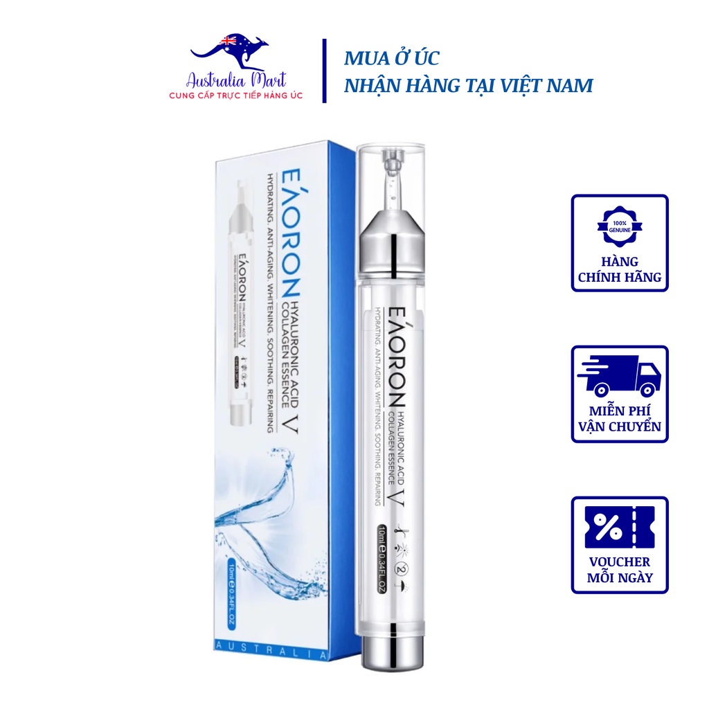 Serum EAORON Hyaluronic Acid Collagen  Dưỡng Trắng Da, Cấp Ẩm, Chống Lão Hóa 10ml