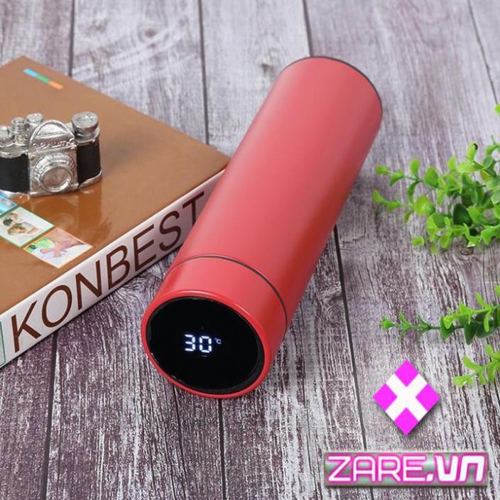 Bình giữ nhiệt 500ml có màn hình hiển thị nhiệt độ-giữ nước nóng,lạnh - pin năng lượng mặt trời