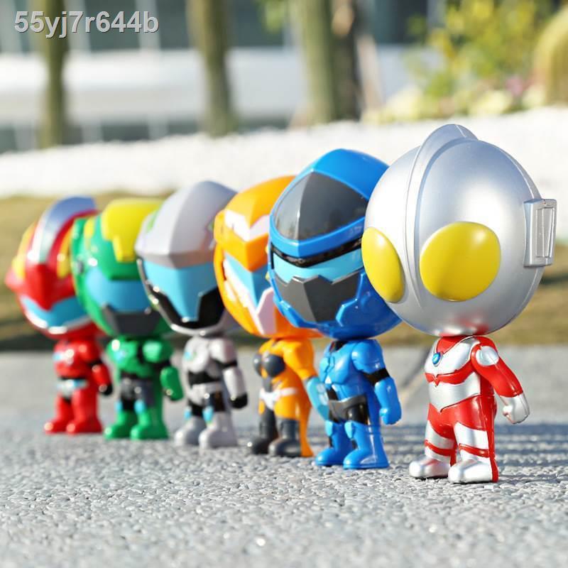 ✖✉✲Đồ chơi cậu bé biến dạng Ultraman Oh Doll Phiên bản Q Siêu nhân Búp bê thép Rồng bay 2 viên Ball Ball Egg Box Quà tặn