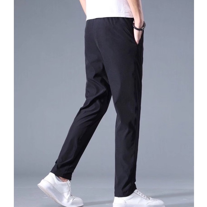 Quần Thể Thao Vải Lụa Lạnh Siêu Mỏng Ống Rộng Thời Trang Mùa Hè Dành Cho Nam M-5XL