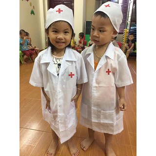 Áo bác sĩ cho bé tập làm bác sĩ