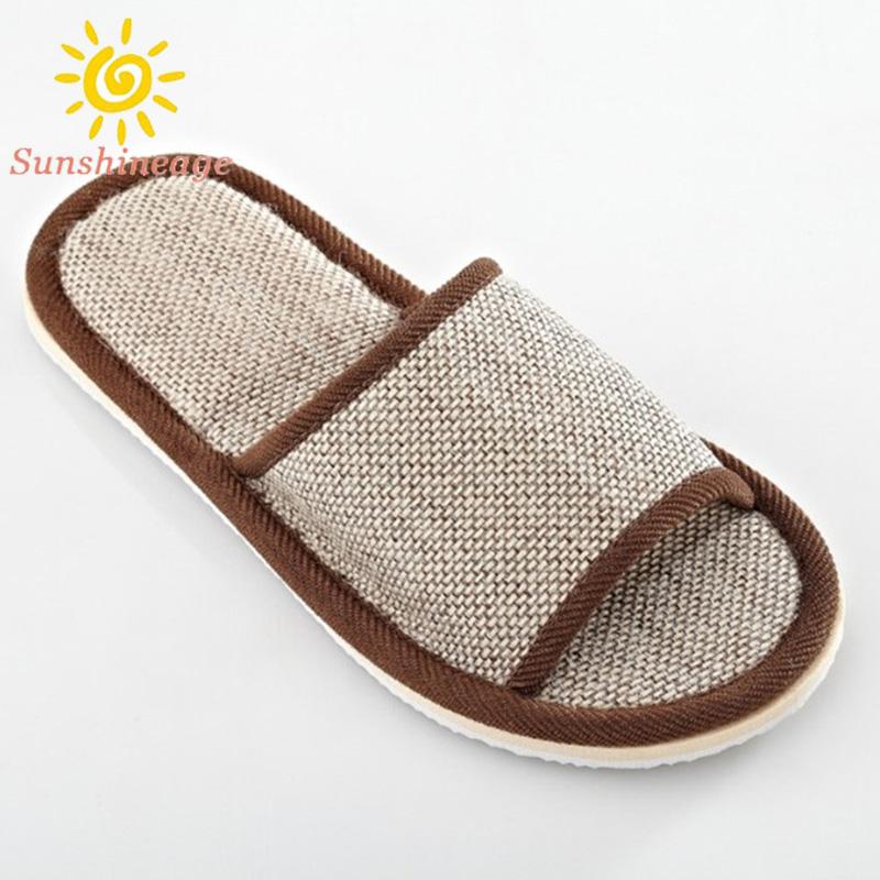 Dép đi trong nhà vải lanh kiểu Nhật Bản thời trang cho các cặp đôi