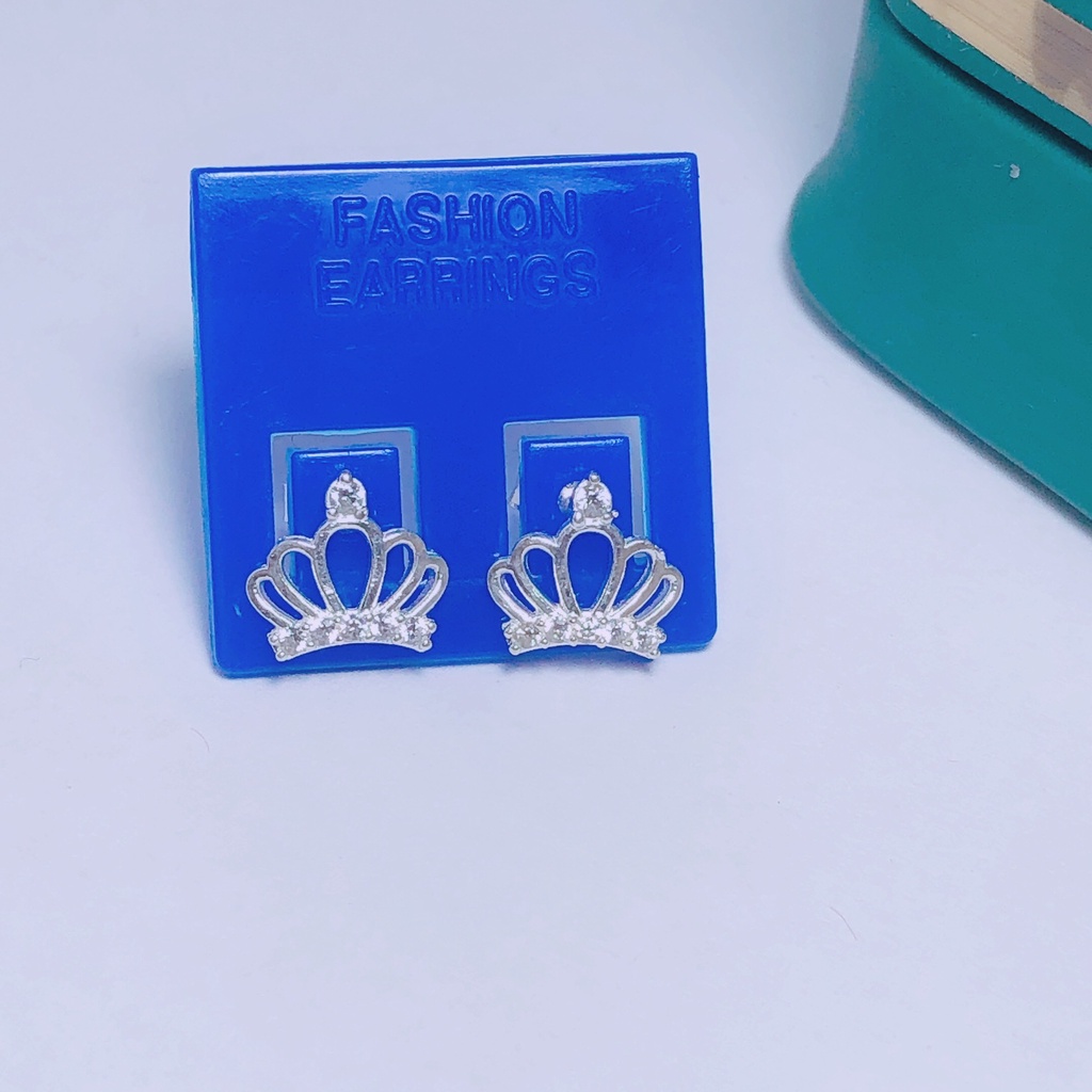 BÔNG TAI VƯƠNG MIỆN MỚI NHỎ XINH CHẤT LIỆU BẠC TA CAO CẤP - BẠC BIBI