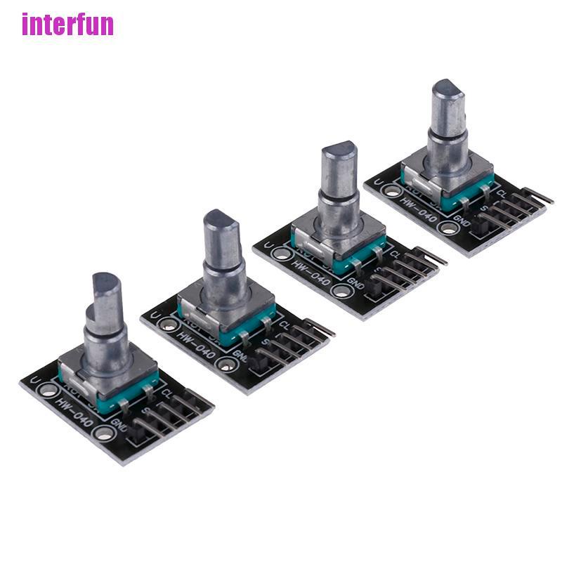 [Interfun1] 4Pcs Rotary Encoder Module Brick Sensor Development For Arduino Ky-040 [Fun]