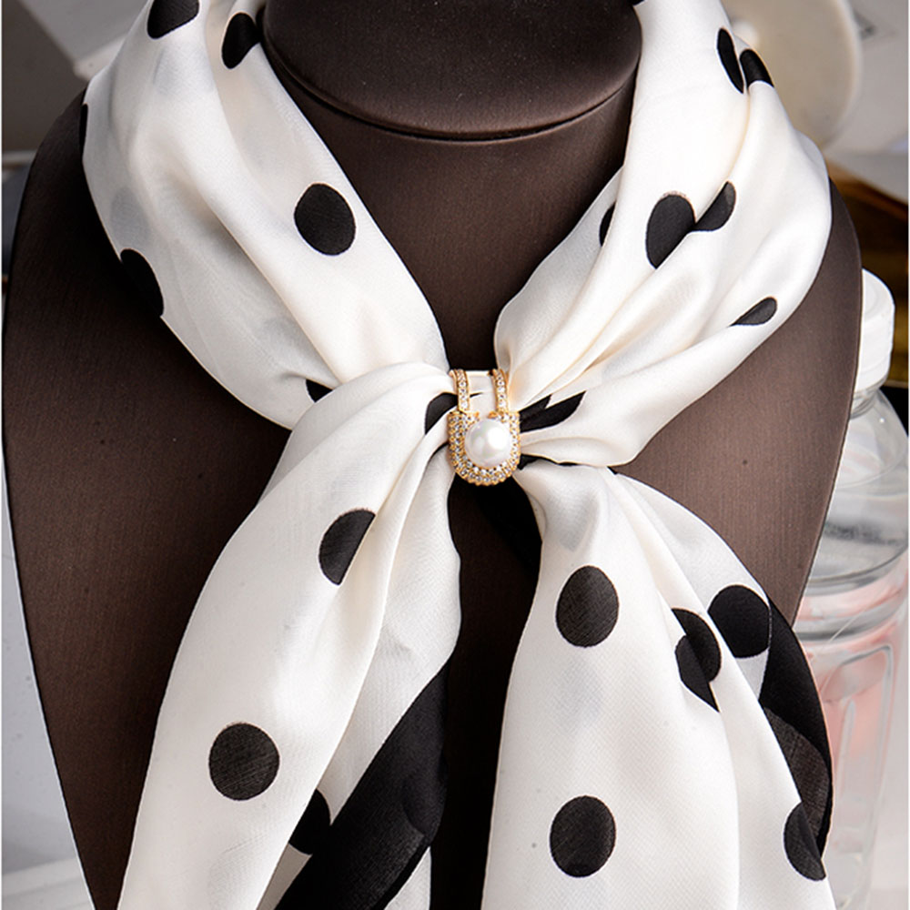 Ghim Cài Khăn Choàng Đính Ngọc Trai Giả Thời Trang Cho Nữ