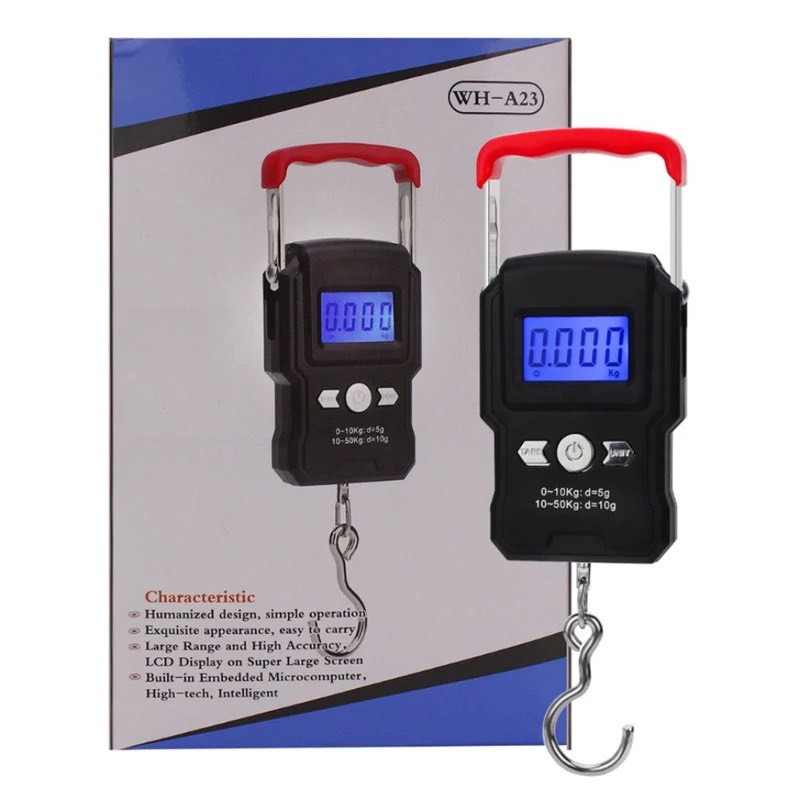 Cân Điện Tử Cầm Tay Mini 50kg WH A23 Chính Xác Cao Tặng kèm pin AAA Tela Shop