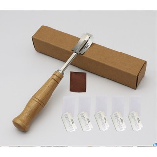 Dao rạch bánh mì baguette, bánh mì việt nam tặng túi da và 5 dao lam đi kèm